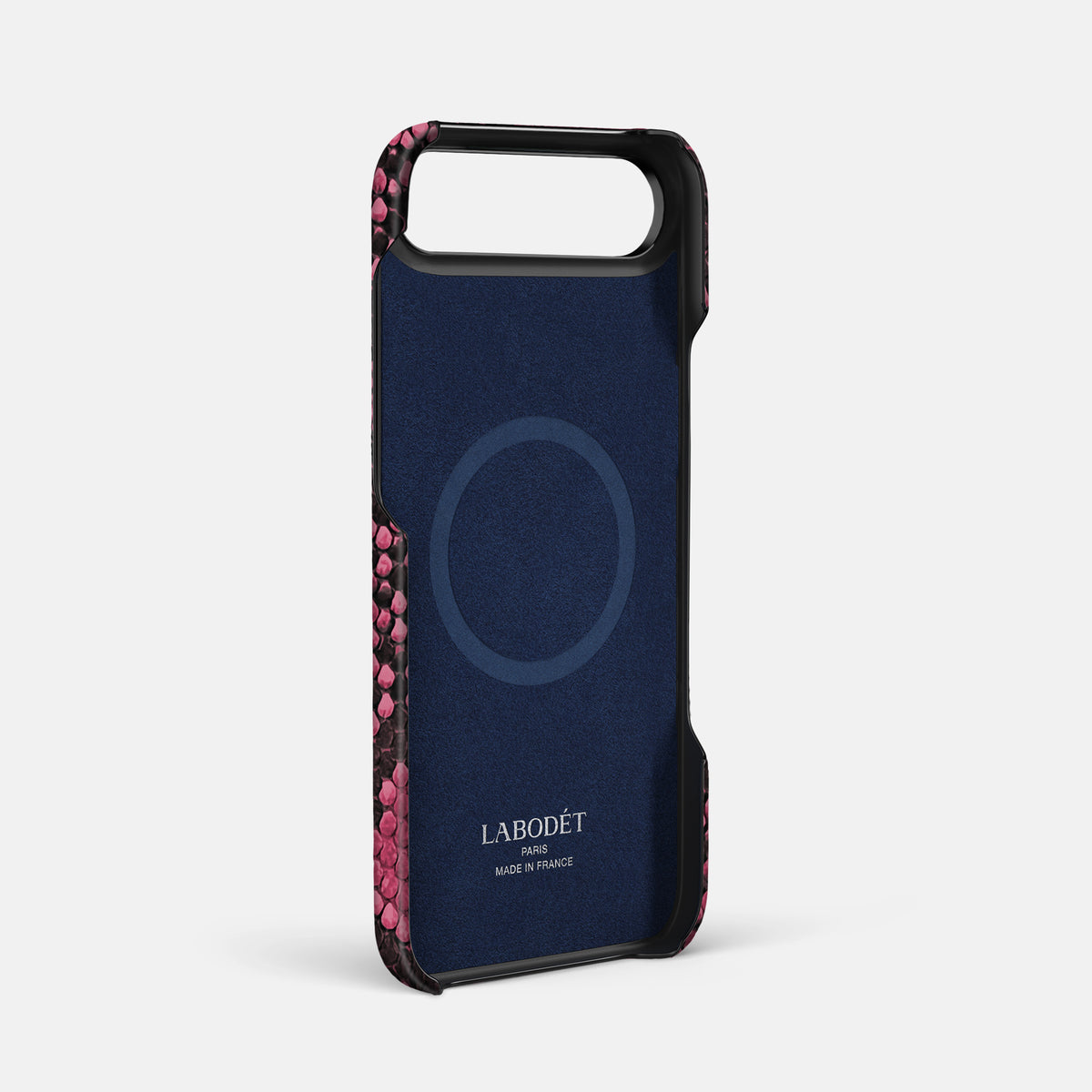 Center Handle For iPhone 17 Air In Deluxe Python -3 | Burgundy-Black