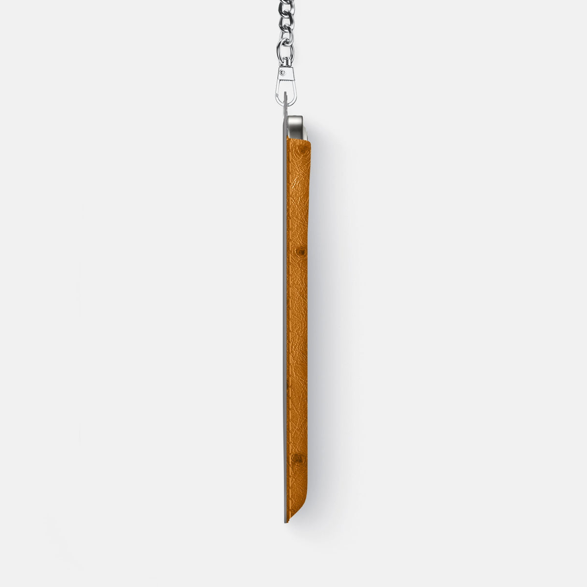 Crossbody Bag For iPhone 18 Pro Max In Ostrich -4 | Chestnut-Steel
