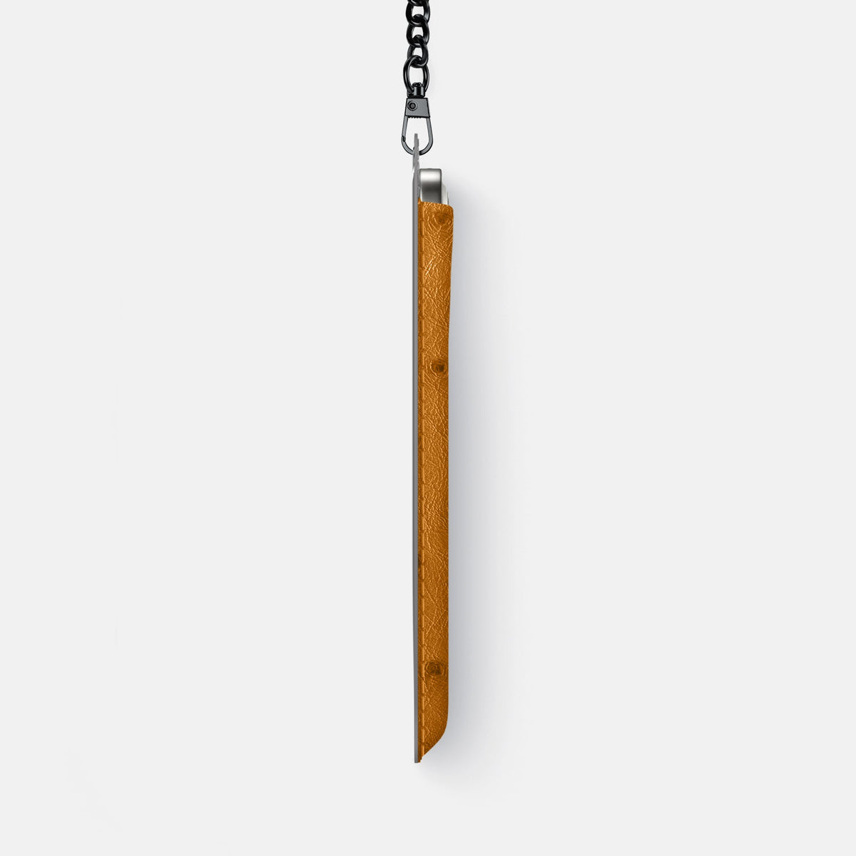 Crossbody Bag For iPhone 18 Pro Max In Ostrich -4 | Chestnut-Black