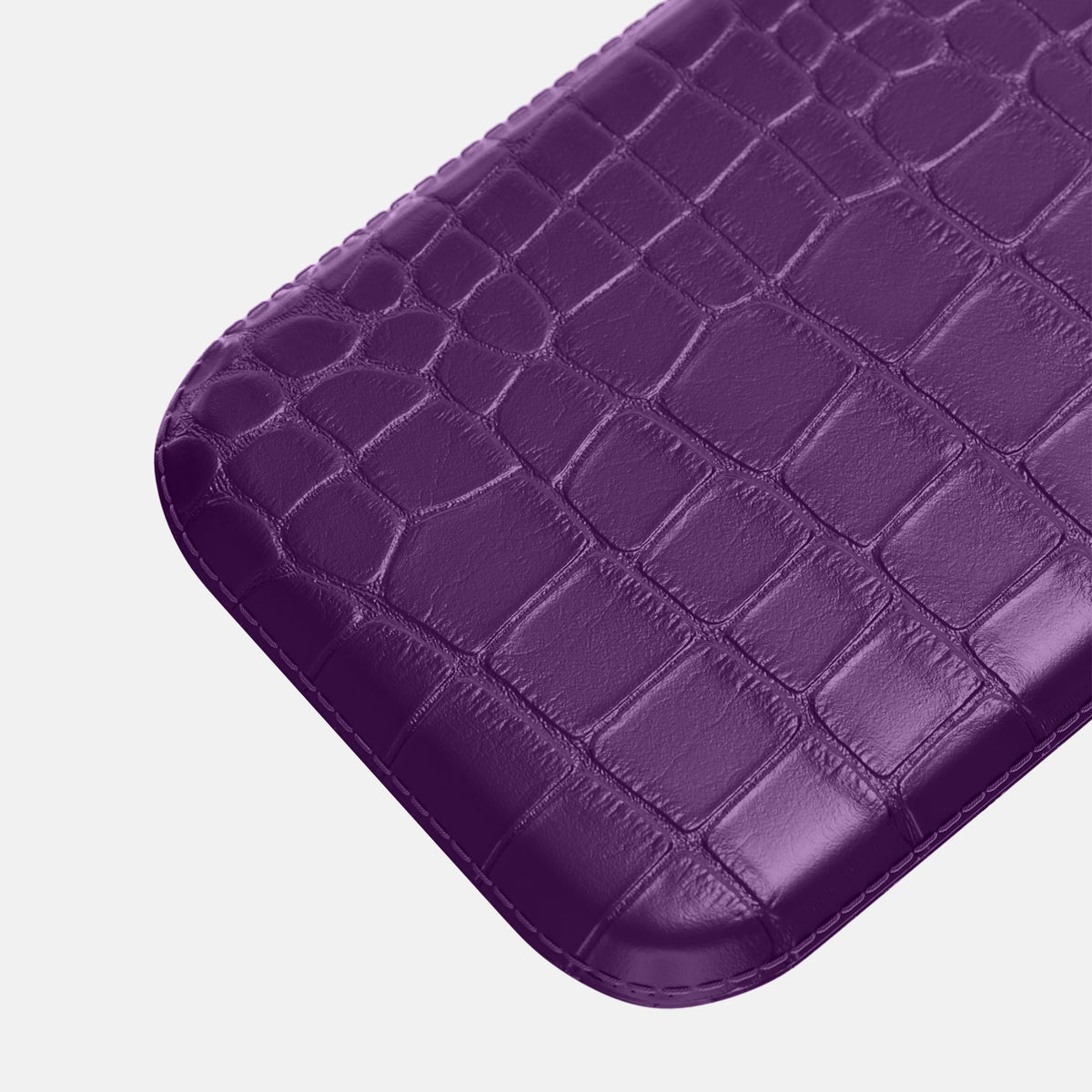 Pouch Case For iPhone 18 Pro In Alligator -3 | Purple