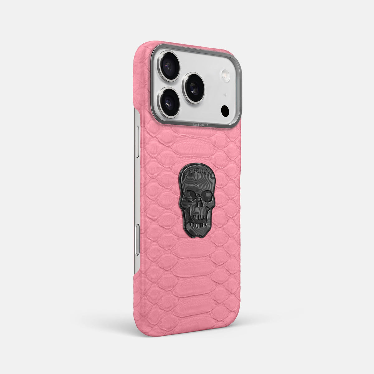 Classic Case With Carbon Skull For iPhone 18 Pro Max In Python -2 | Pink-Steel