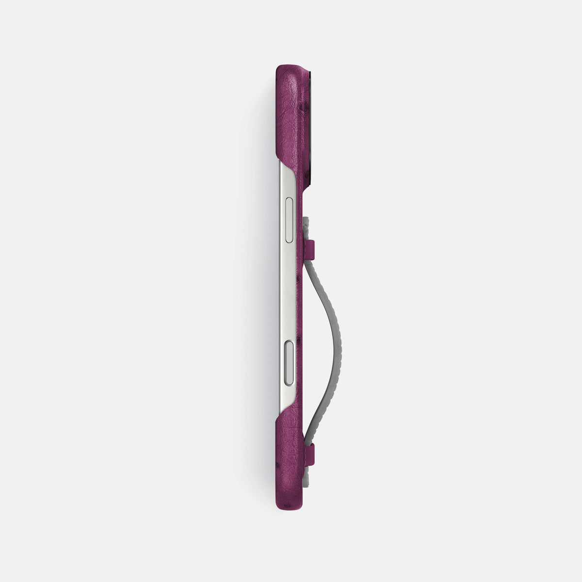 Center Handle Coloré For iPhone 17 Pro Max In Ostrich -2 | Purple-Black