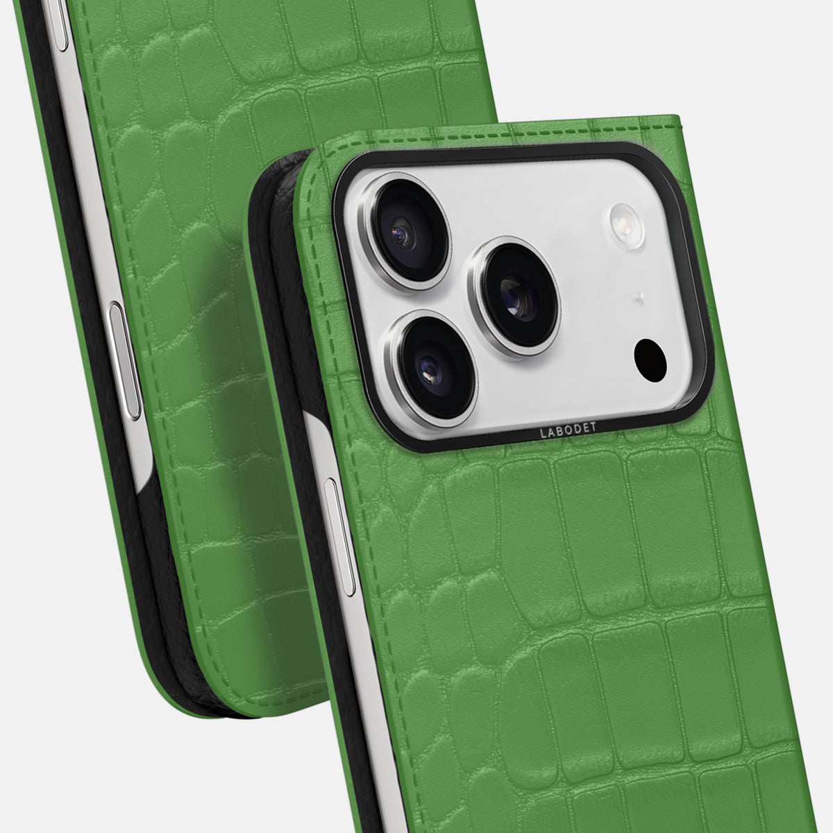 Folio Case For iPhone 18 Pro Max In Alligator -5 | Apple-Green-Black