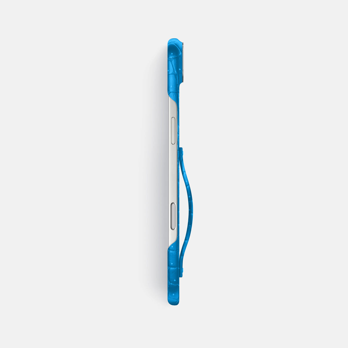 Finger Case For iPhone 17 Air In Porosus Crocodile -3 | Blue-Lagoon-Steel