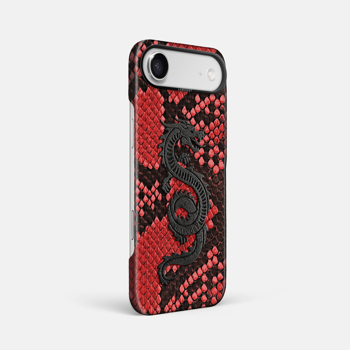 Classic Case With Carbon Dragon For iPhone 17 Air In Deluxe Python -2 | Red-Black
