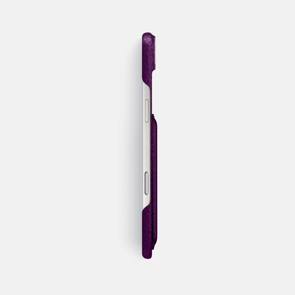 Double Card Case For iPhone 17 Air In Calf -3 | Violet-Steel