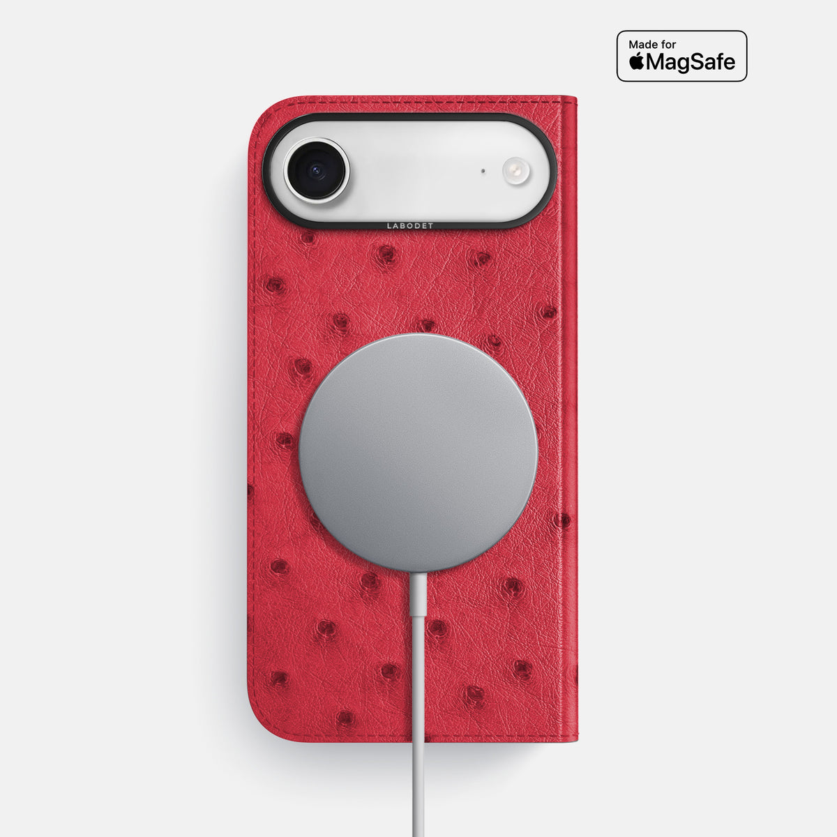 Folio Case For iPhone 17 Air In Ostrich -3 | Red-Black