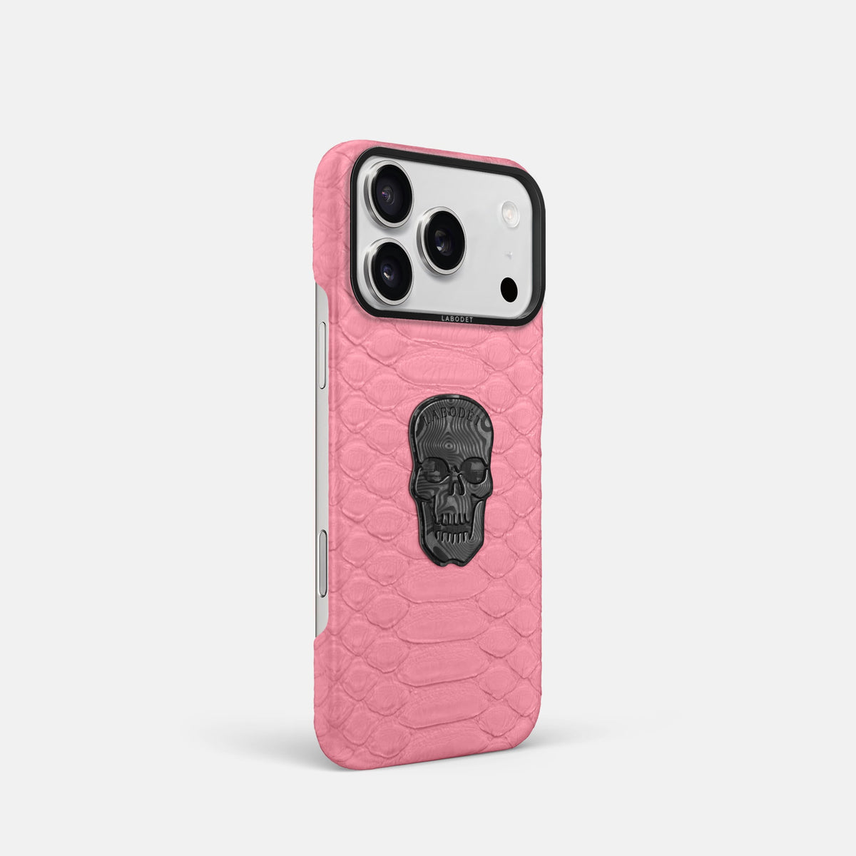 Classic Case With Carbon Skull For iPhone 18 Pro In Python -2 | Pink-Black