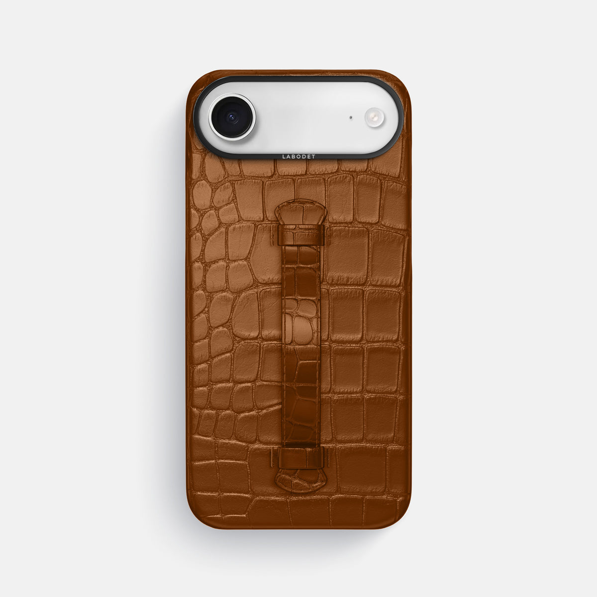 Center Handle For iPhone 17 Air In Alligator -2 | Honey-Black