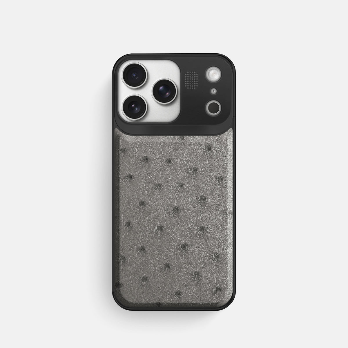 Metal Case For iPhone 17 Pro In Ostrich -1 | Grey-Black