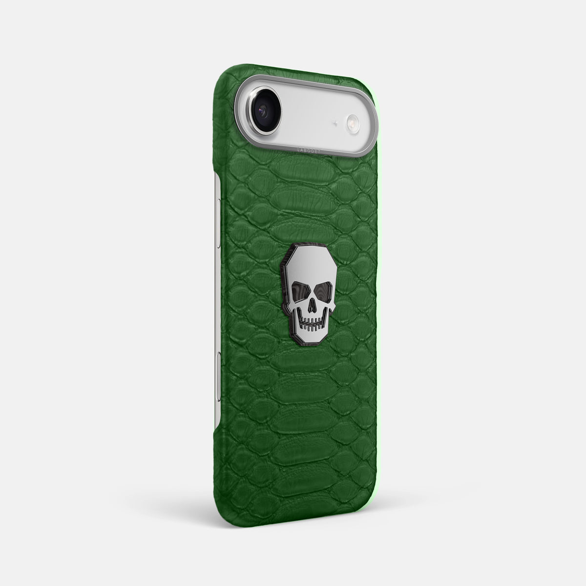 Classic Case With Titanium Skull For iPhone 17 Air In Python -2 | Green-Steel