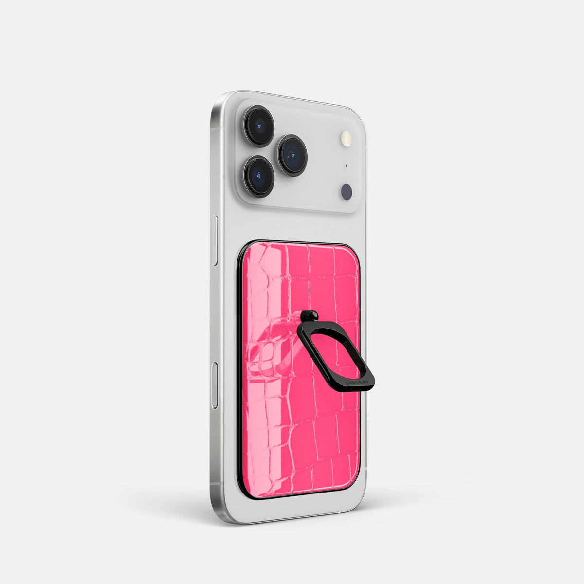MagSafe Ring For iPhone 18 Pro In Shiny Alligator -1 | Pink-Panther-Black