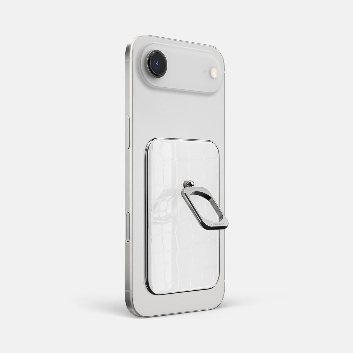 MagSafe Ring For iPhone 17 Air In Shiny Alligator -1 | White-Steel