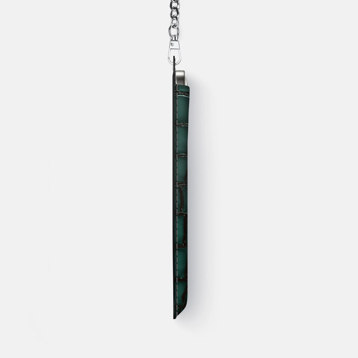 Crossbody Bag For iPhone 18 Pro Max In Patina Alligator -4 | Green-Steel