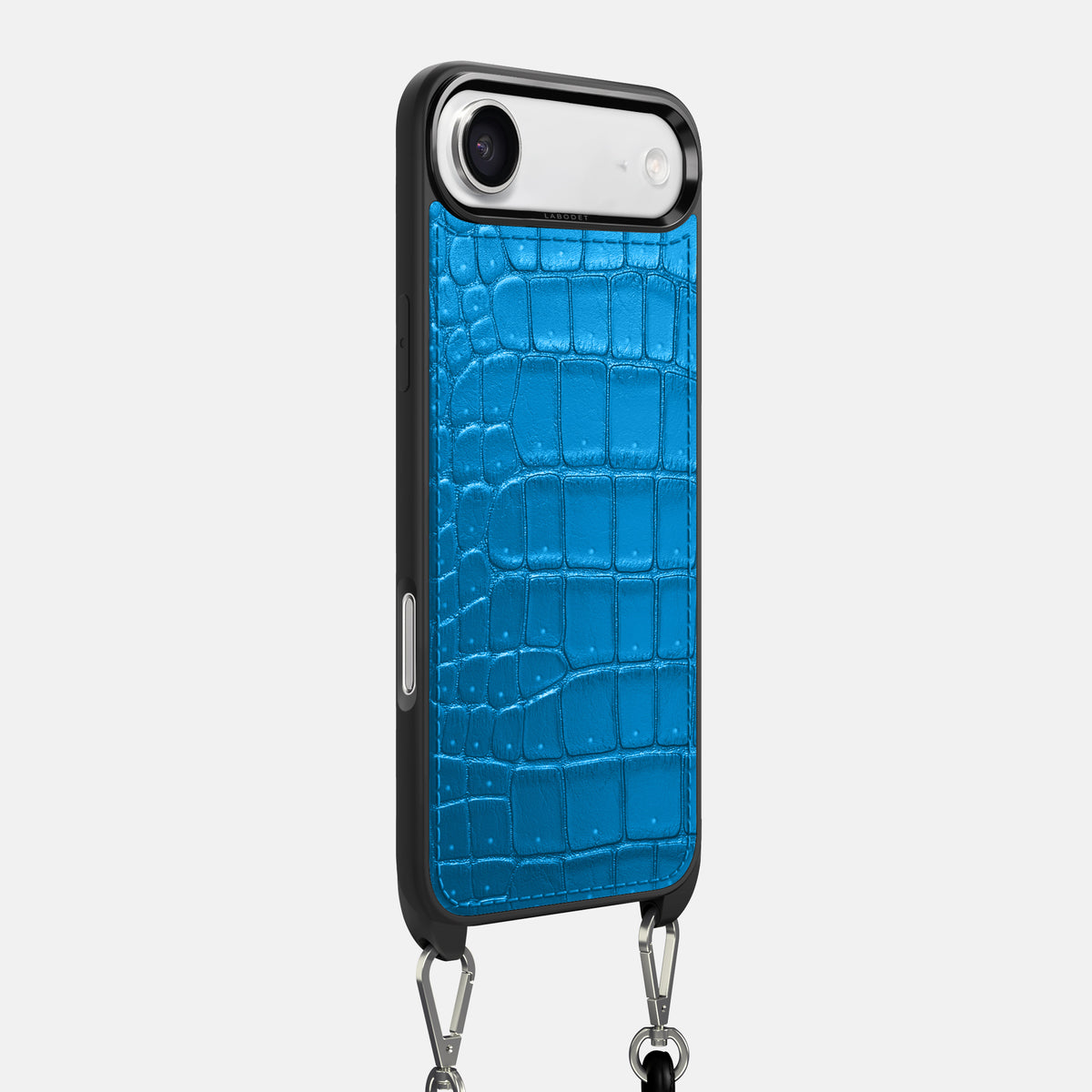 Crossbody Sport Case For iPhone 17 Air In Porosus Crocodile -2 | Blue-Lagoon