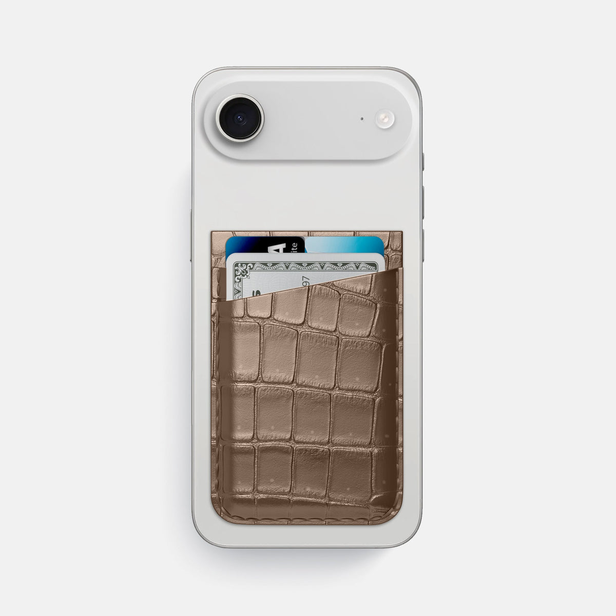 MagSafe Wallet For iPhone 17 Air In Porosus Crocodile