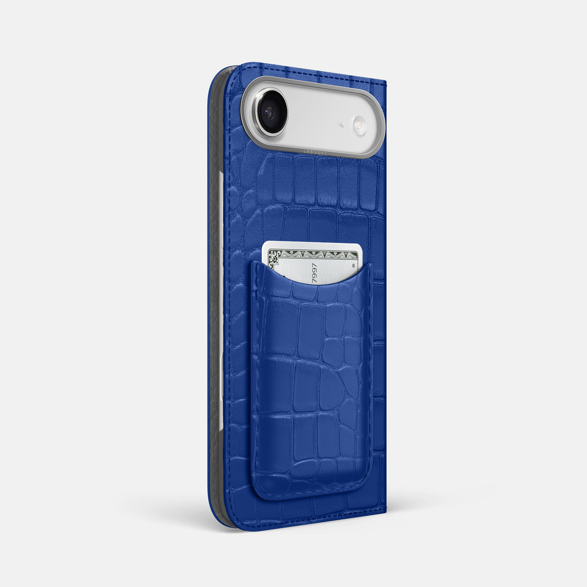 Folio Case with Card For iPhone 17 Air In Alligator -1 | Royal-Blue-Steel