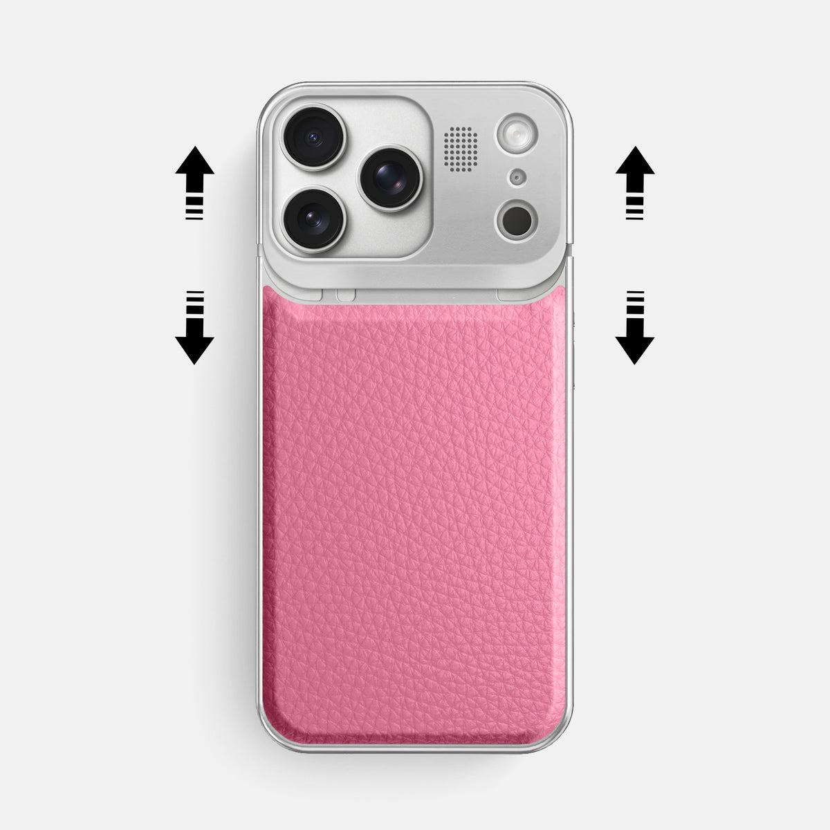 Metal Case For iPhone 17 Pro Max In Calf -2 | Pink-Steel