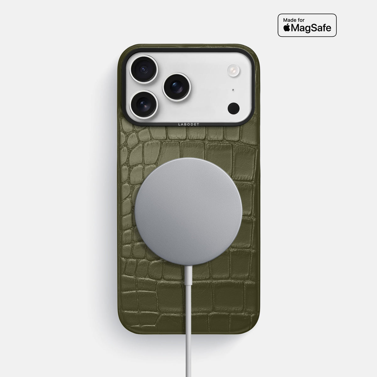 Classic Case For iPhone 18 Pro Max In Alligator -5 | Kaki-Green-Black