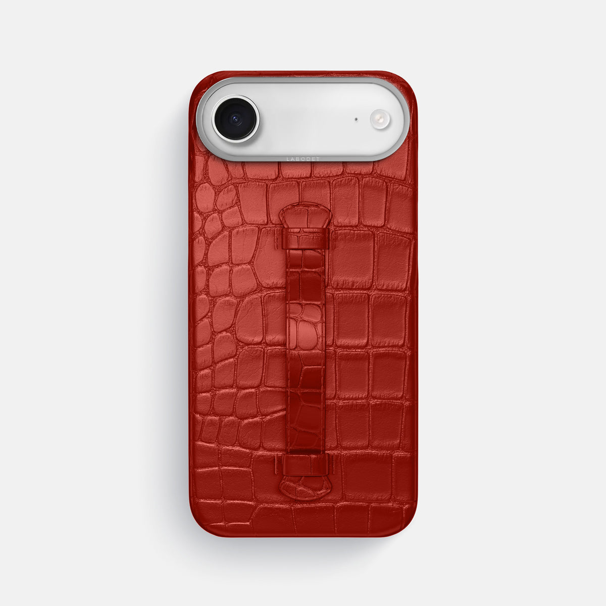 Center Handle For iPhone 17 Air In Alligator -2 | Red-Steel