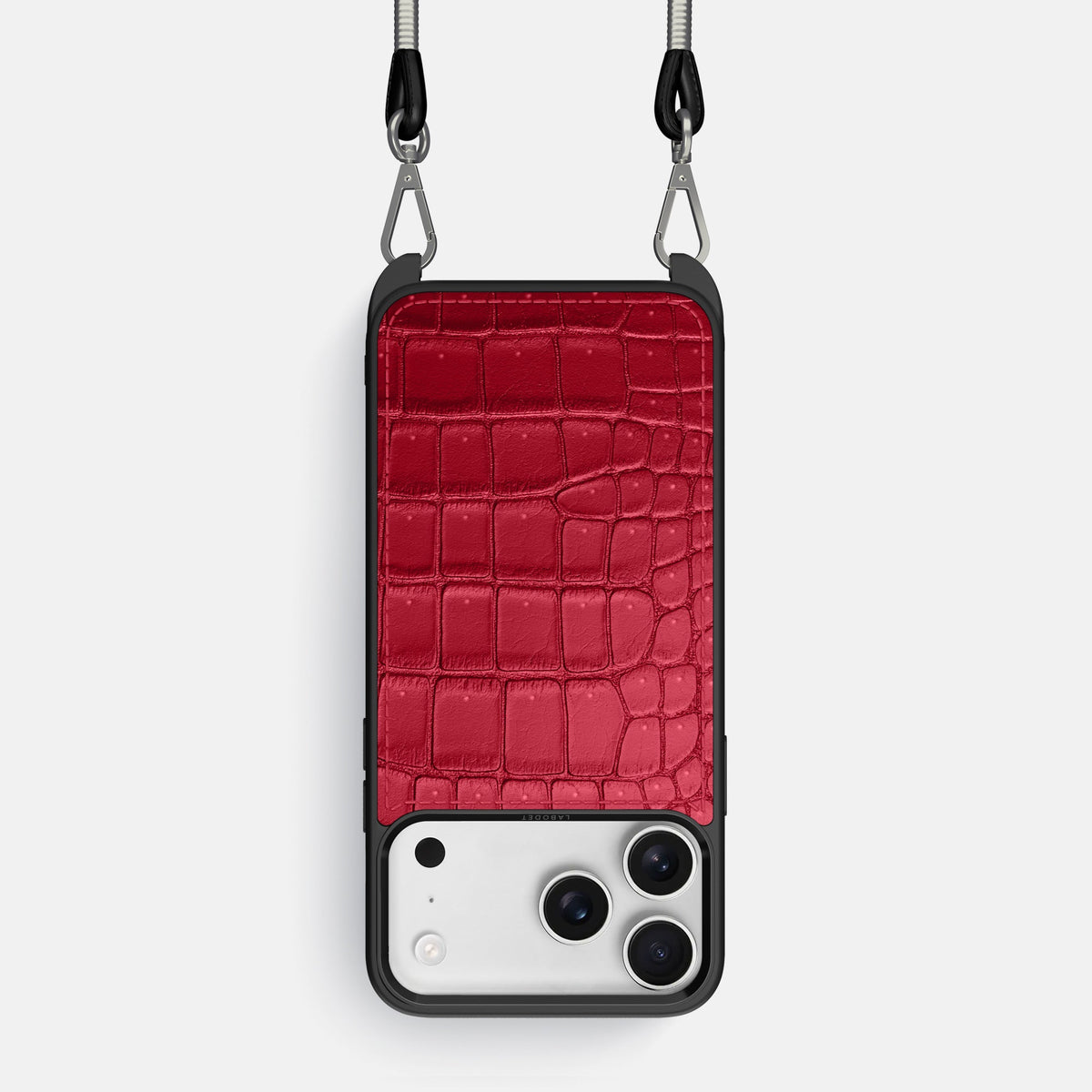 Crossbody Sport Case For iPhone 18 Pro In Porosus Crocodile -1 | Burgundy