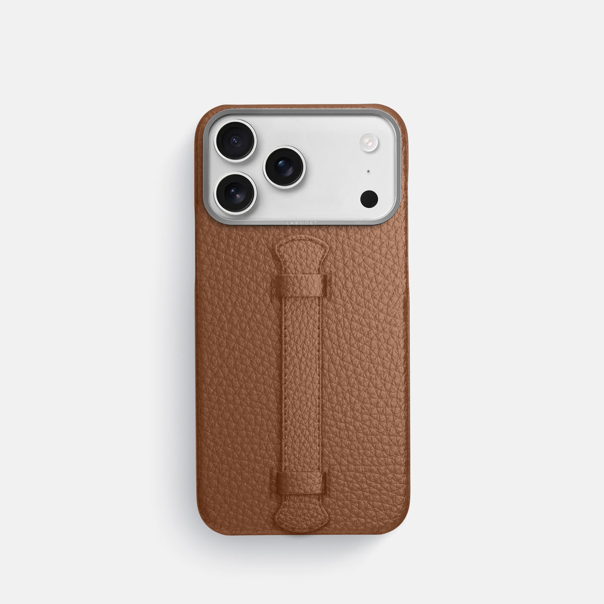 Center Handle For iPhone 17 Pro In Calf -1 | Caramel-Steel