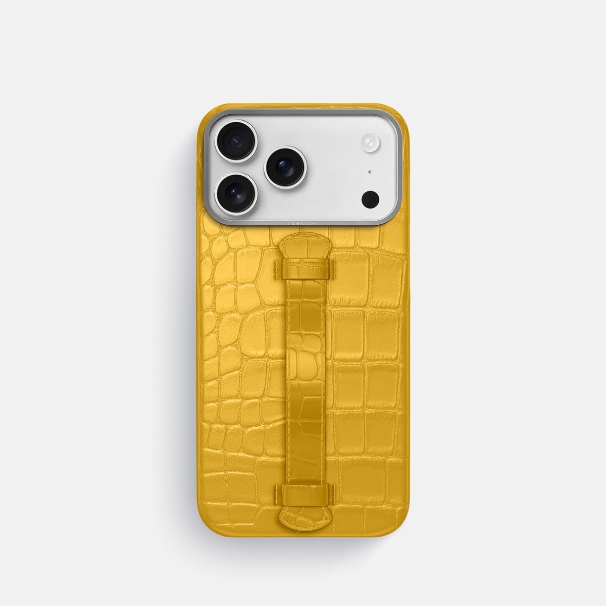 Center Handle For iPhone 18 Pro In Alligator -2 | Yellow-Steel