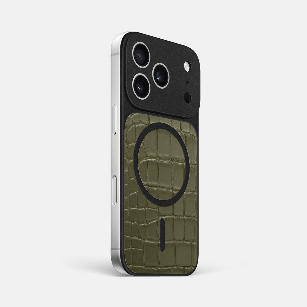 MagSafe Mask For iPhone 17 Pro Max In Alligator -2 | Kaki-Green