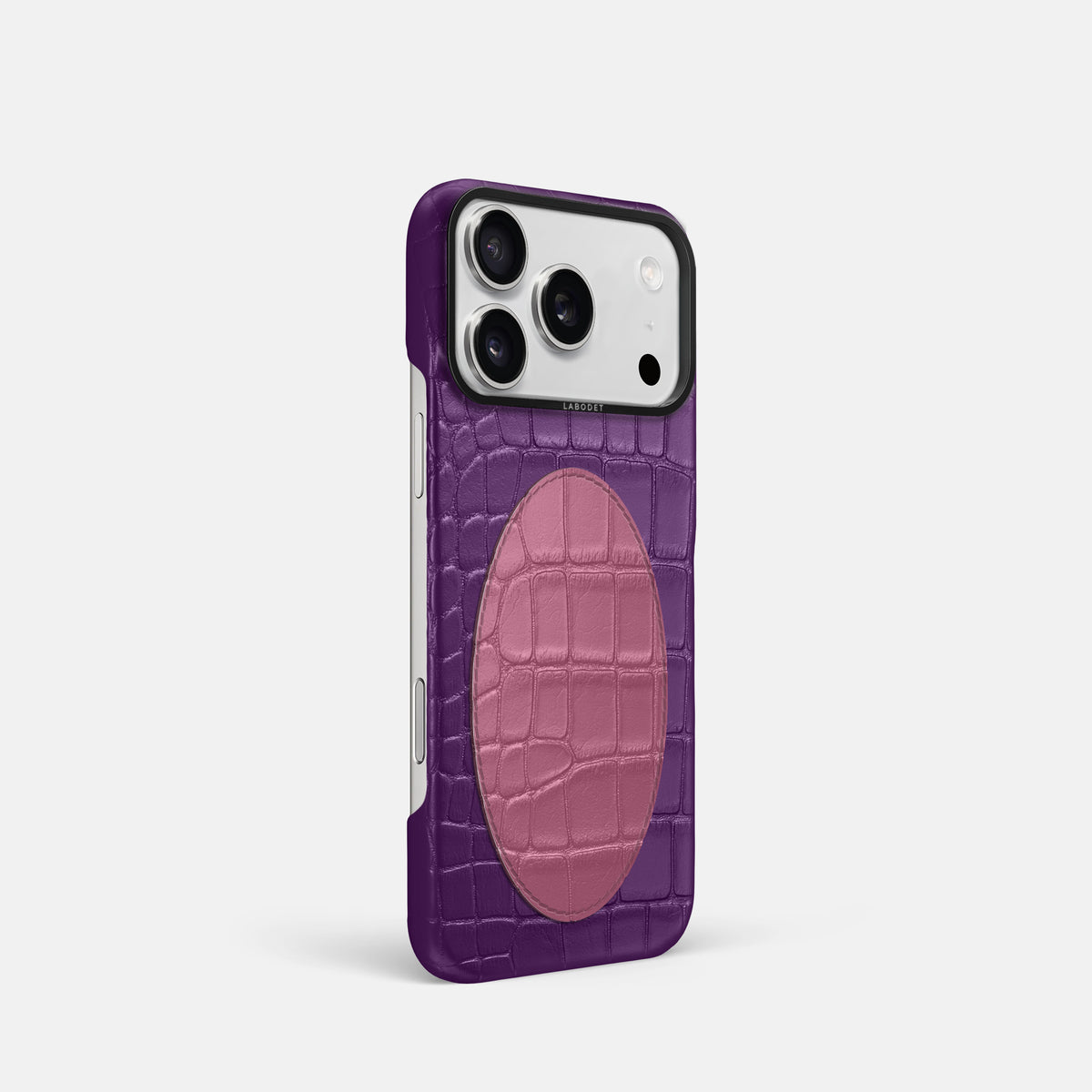 Classic Case With Oval For iPhone 17 Pro In Alligator -2 | Purple-Black