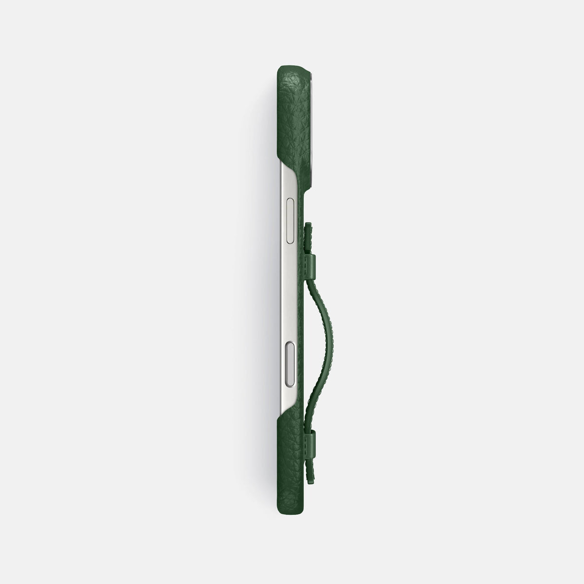 Handle Case For iPhone 18 Pro Max In Calf -3 | Dark-Green-Steel
