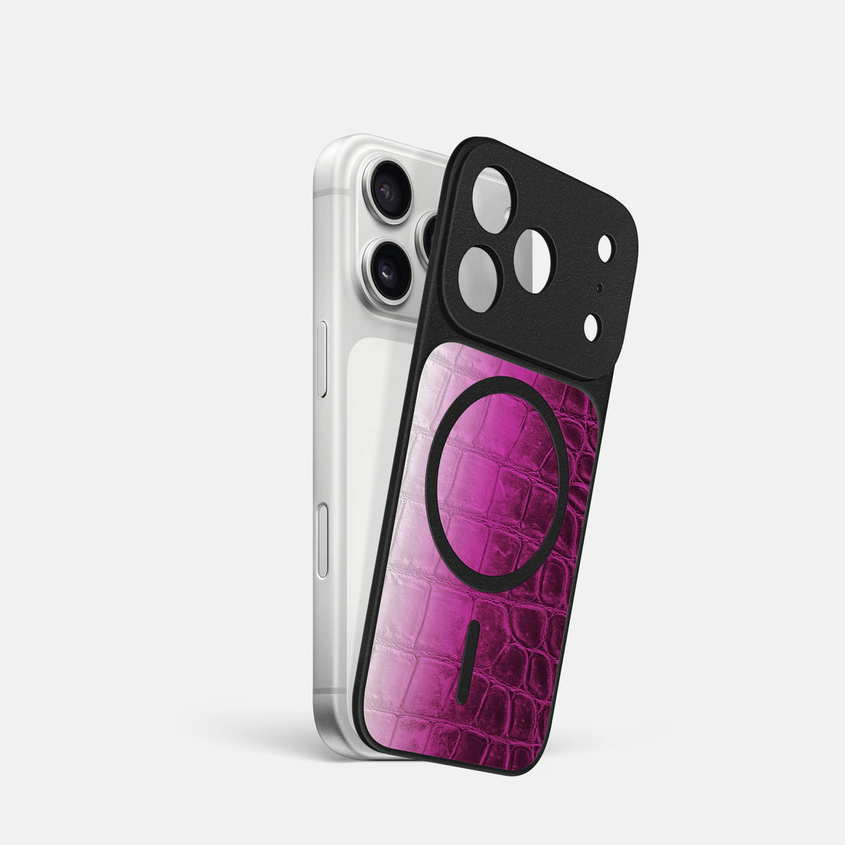 MagSafe Mask For iPhone 17 Pro In Himalayan Crocodile -1 | Fuchsia