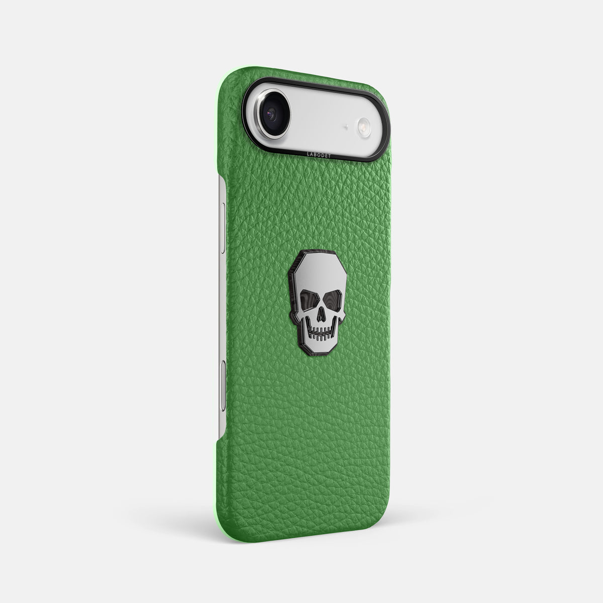 Classic Case With Titanium Skull For iPhone 17 Air In Calf -2 | Herb-Black