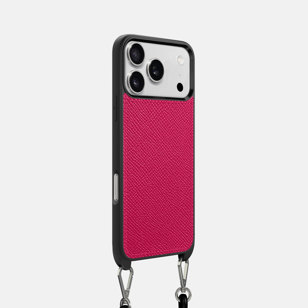 Crossbody Sport Case For iPhone 18 Pro In Epsom-Style Calf -2 | Fuchsia