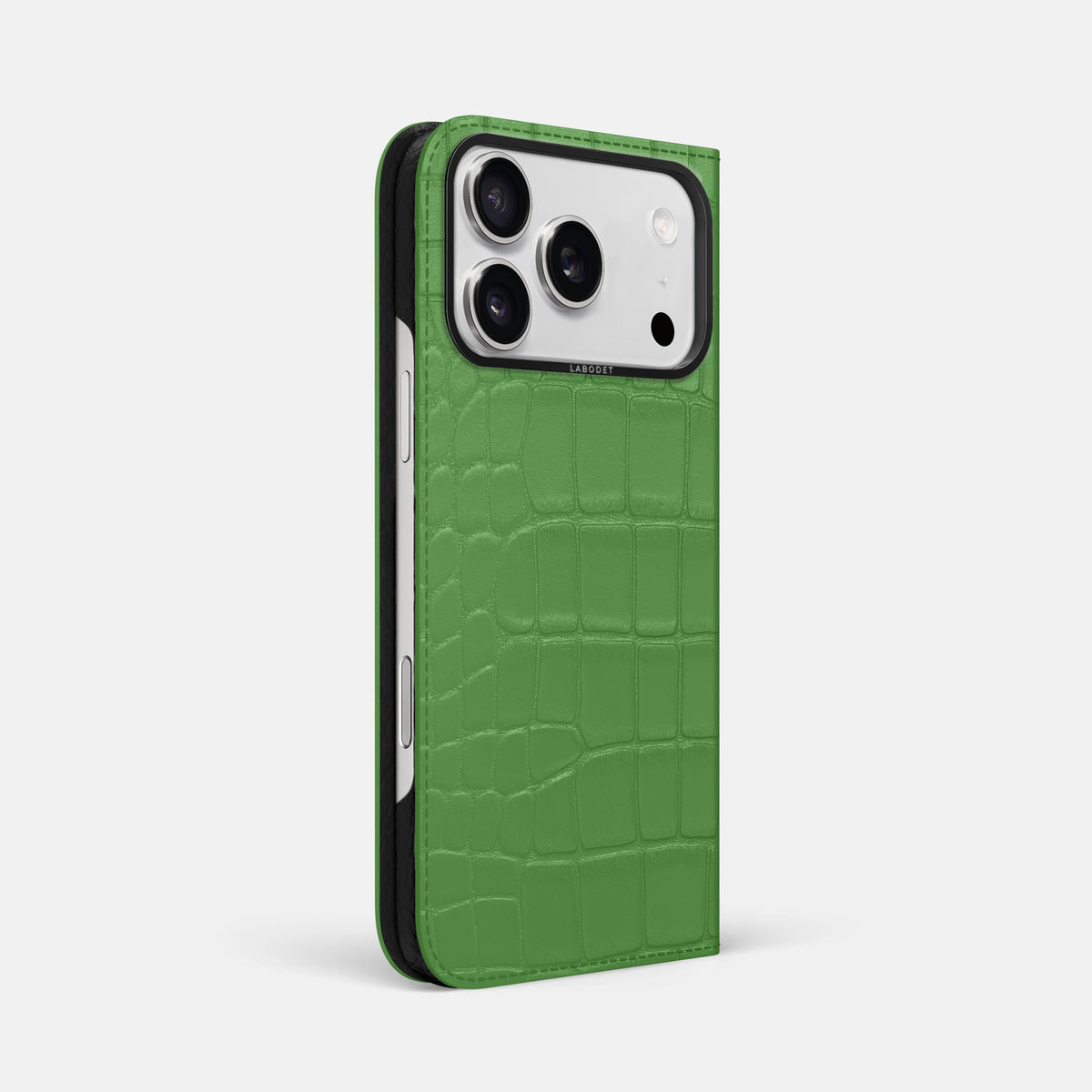 Folio Case For iPhone 17 Pro Max In Alligator -1 | Apple-Green-Black