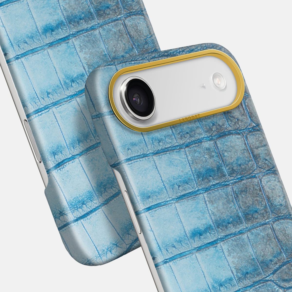 Classic Case For iPhone 17 Air In Himalayan Crocodile -5 | Ice-Blue-Gold