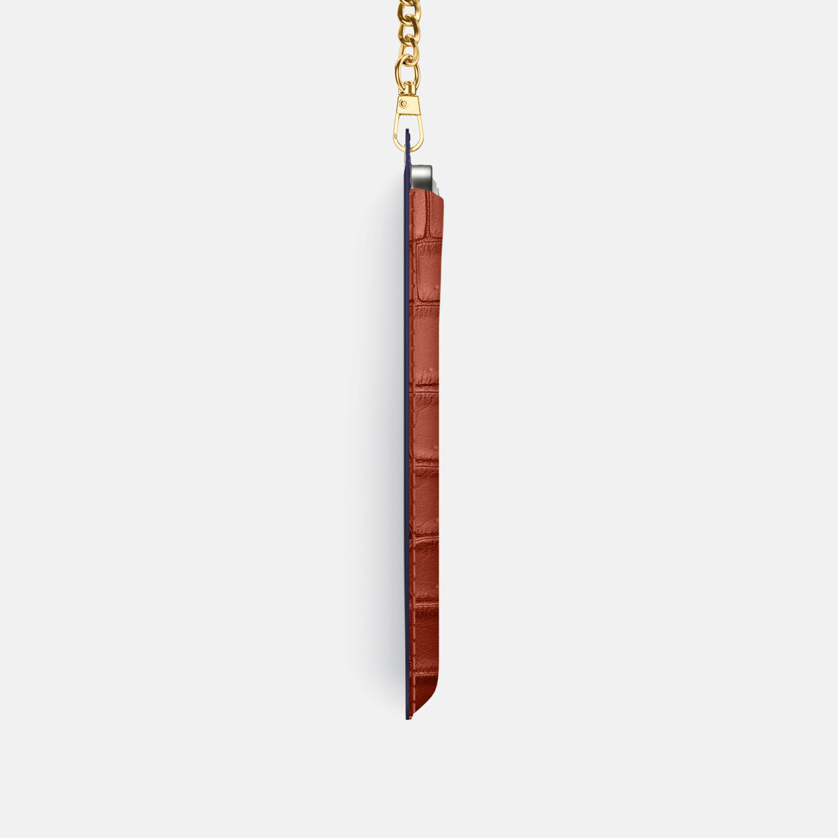 Crossbody Bag For iPhone 17 Pro In Porosus Crocodile -4 | Nuts-Gold