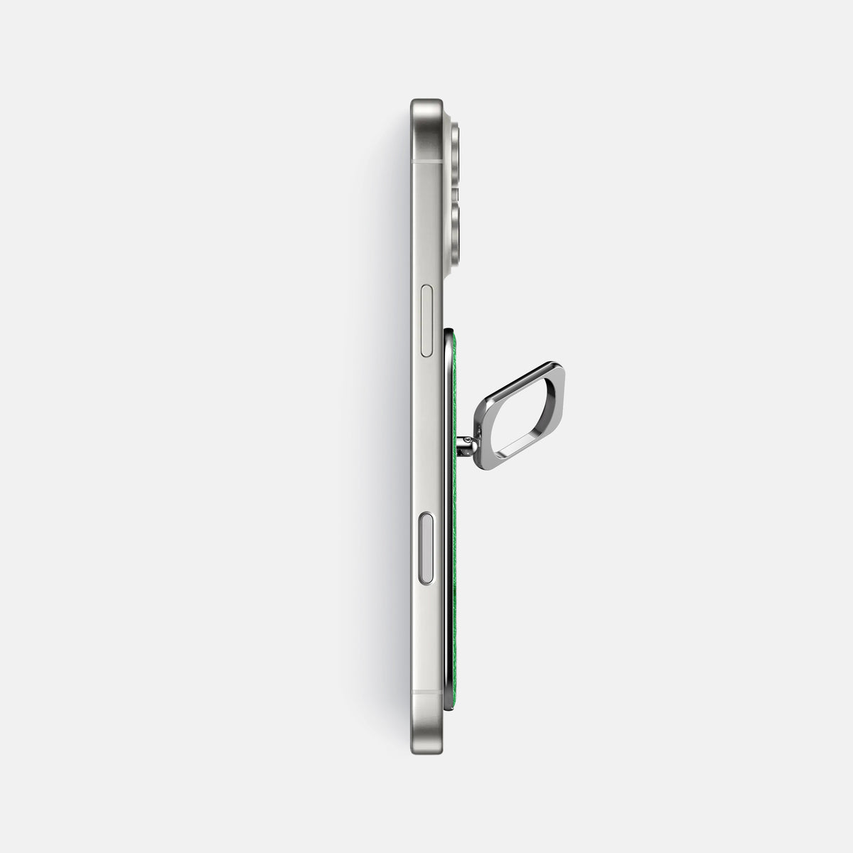 MagSafe Ring For iPhone 17 Pro Max In Ostrich -3 | Kentucky-Green-Steel