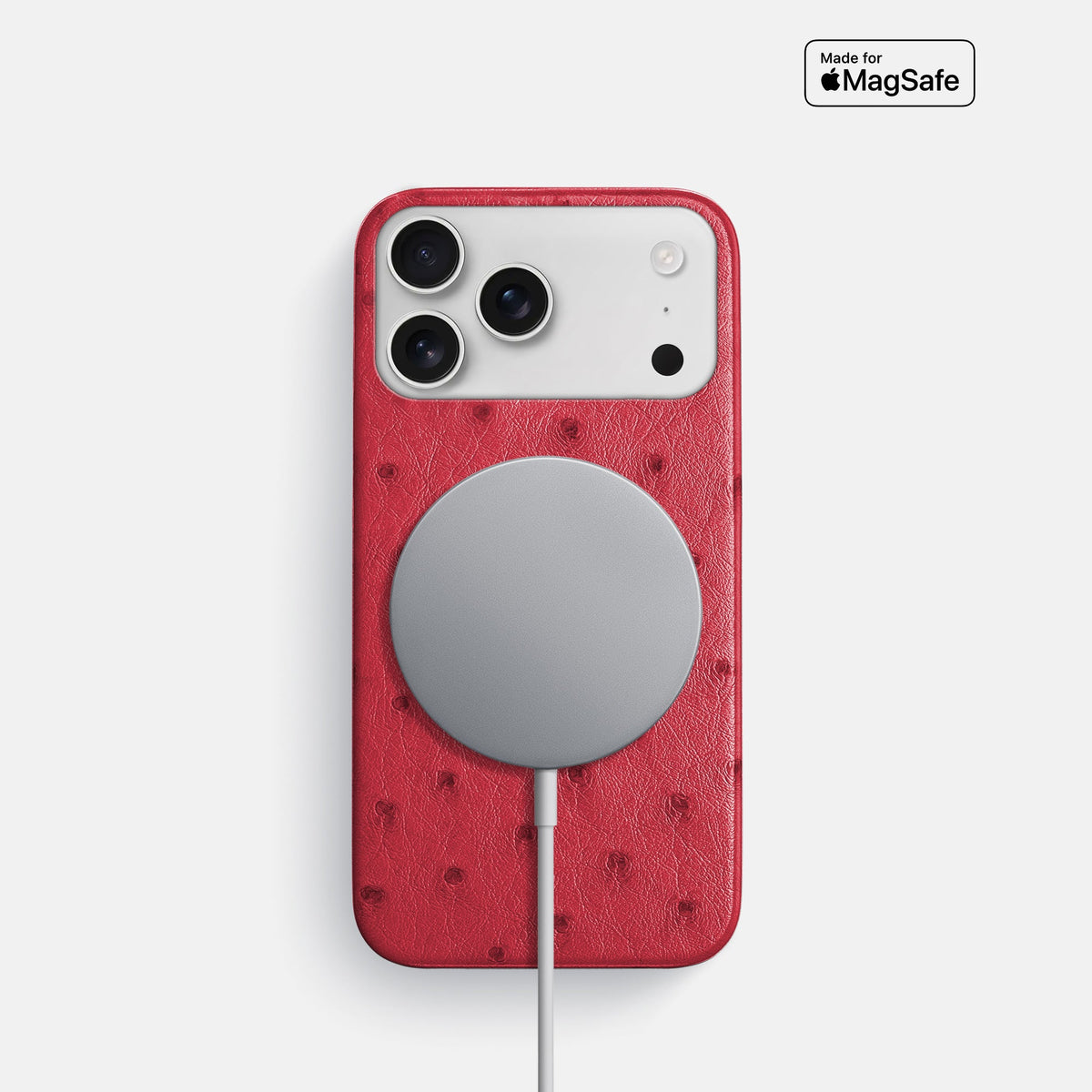 Slim Case For iPhone 18 Pro In Ostrich -5 | Red