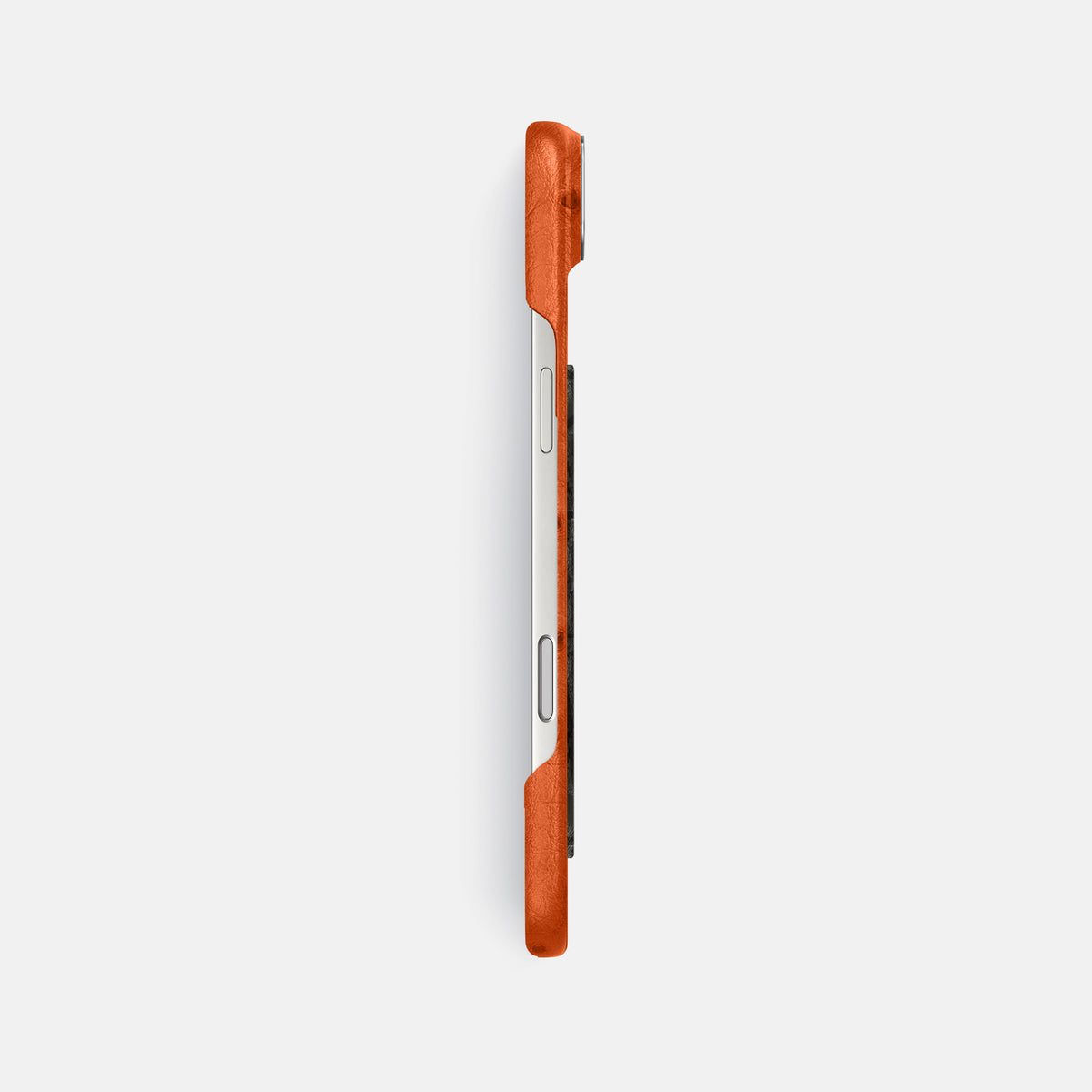 Classic Case With Carbon Dragon For iPhone 17 Air In Ostrich -3 | Orange-Steel
