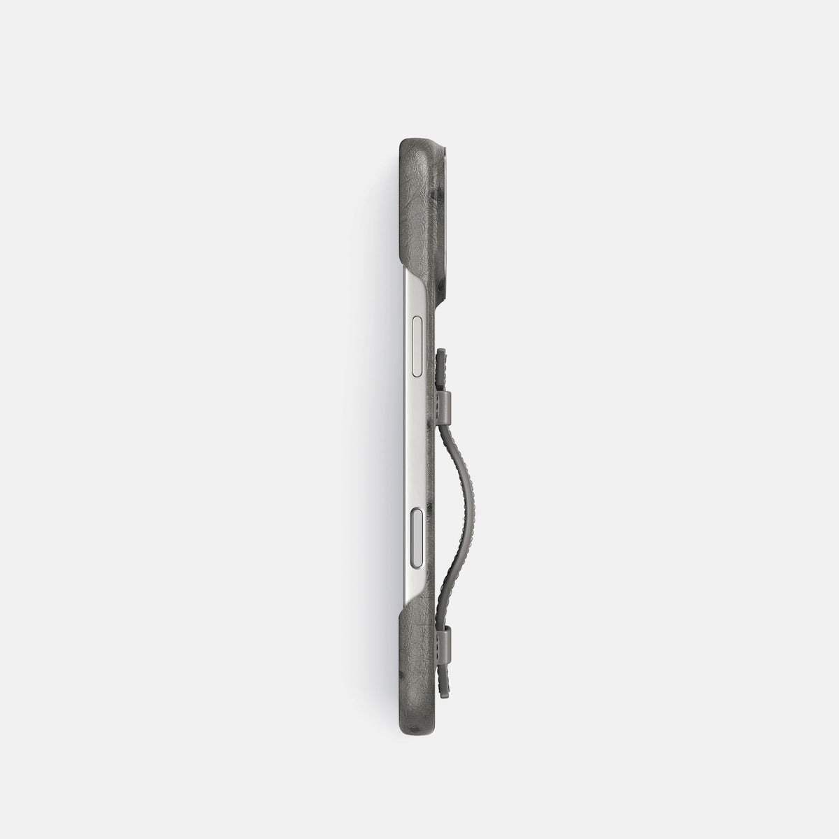 Handle Case For iPhone 18 Pro In Ostrich -3 | Grey-Steel