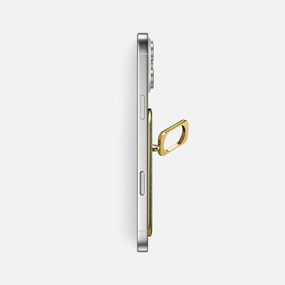 MagSafe Ring For iPhone 17 Pro Max In Porosus Crocodile -3 | Celadon-Gold