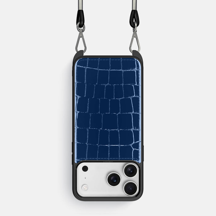 Crossbody Sport Case For iPhone 17 Pro In Shiny Alligator -1 | Mediterranean