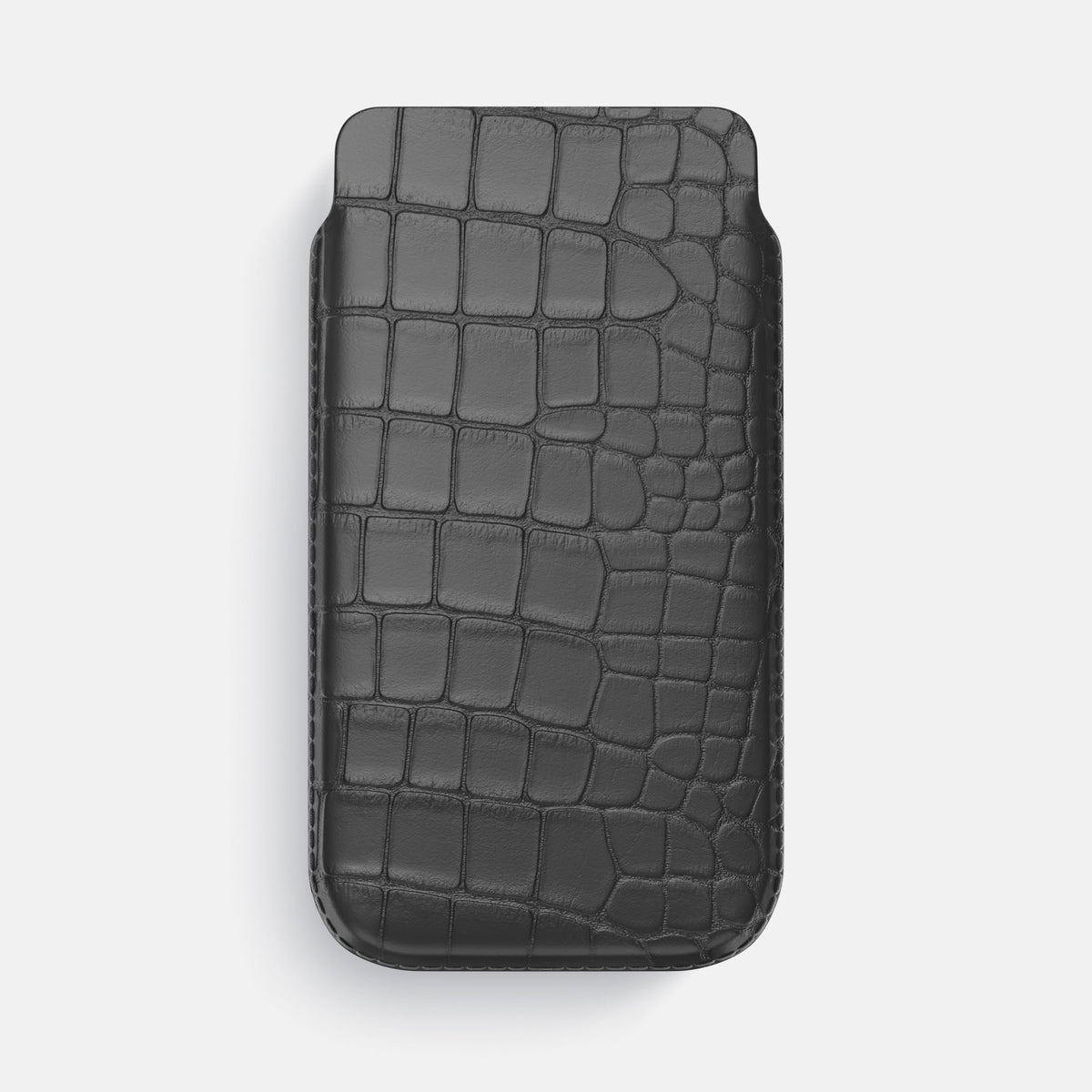 Pouch Case For iPhone 18 Pro Max In Alligator -1 | Grey