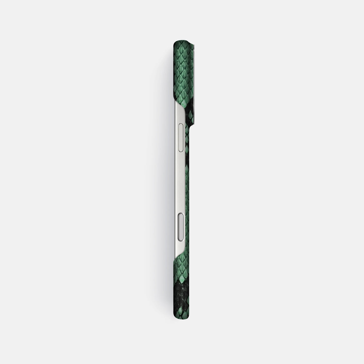 Classic Case For iPhone 17 Pro Max In Deluxe Python -3 | Forest-Green-Steel