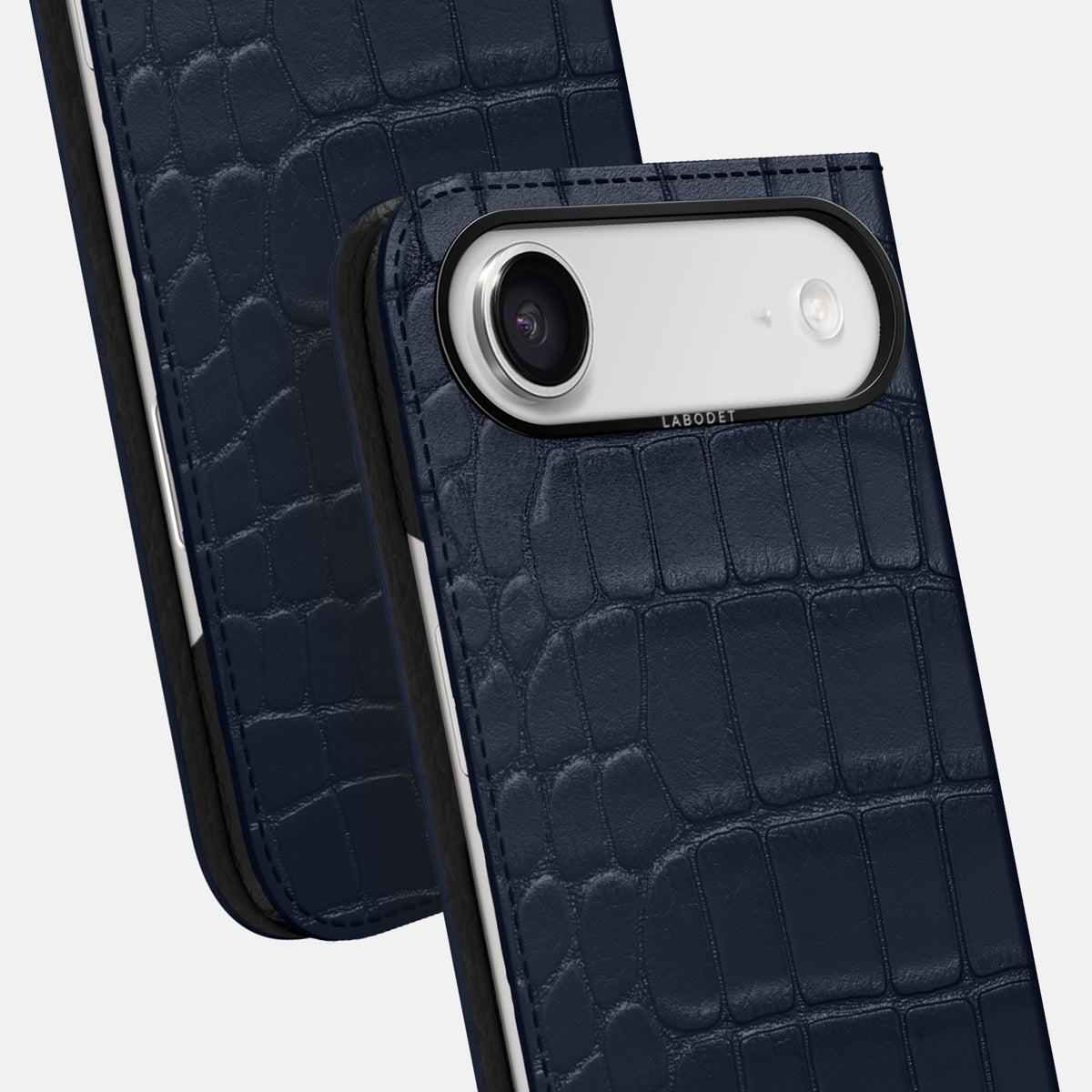 Folio Case For iPhone 17 Air In Alligator -5 | Navy-Blue-Black