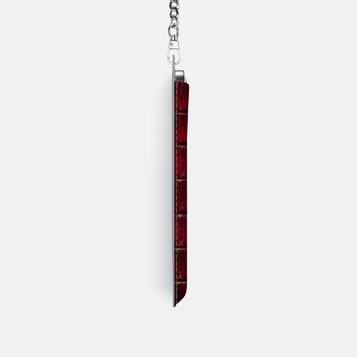 Crossbody Bag For iPhone 17 Pro In Patina Alligator -4 | Havana-Burgundy-Steel