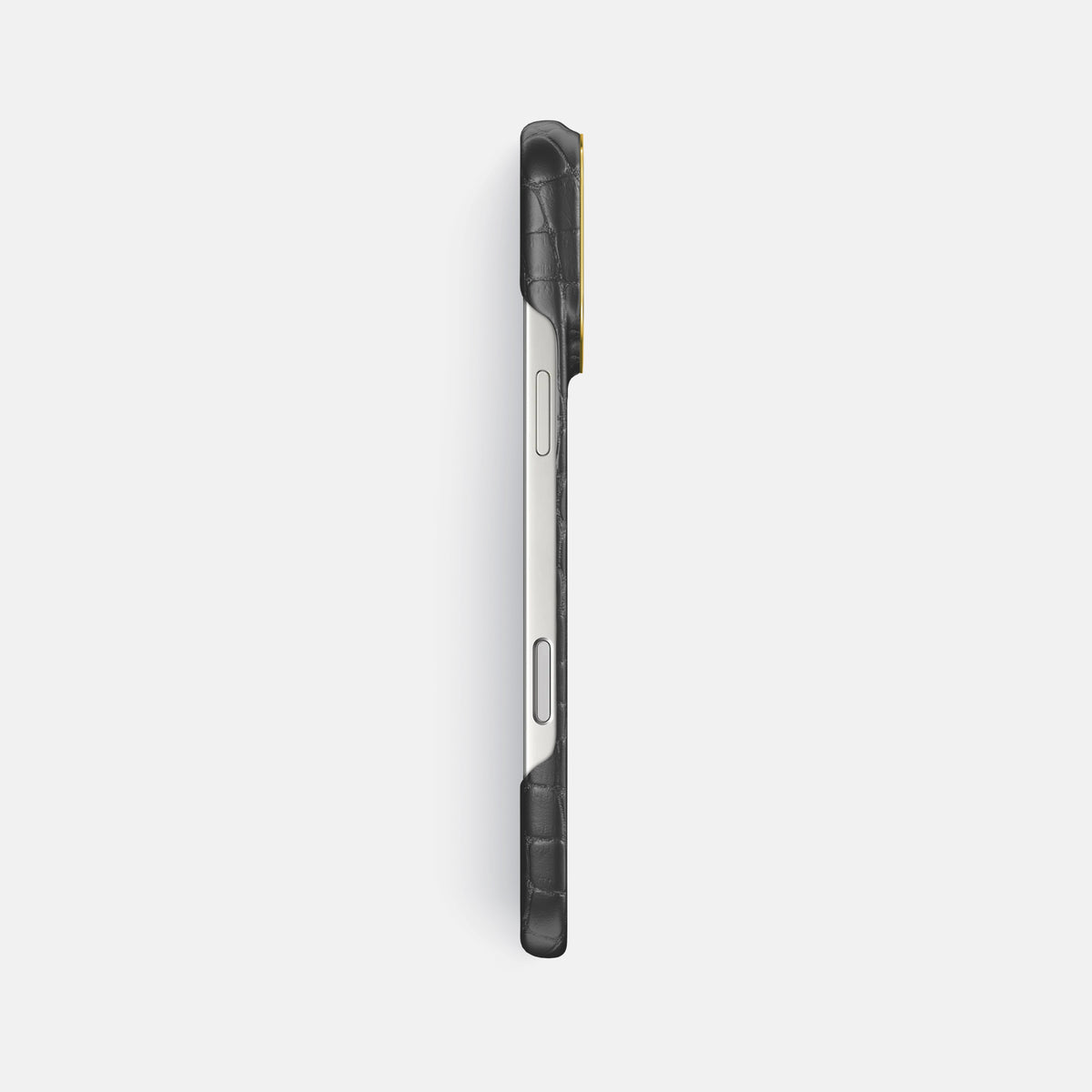 Classic Case For iPhone 17 Pro Max In Alligator -3 | Grey-Gold