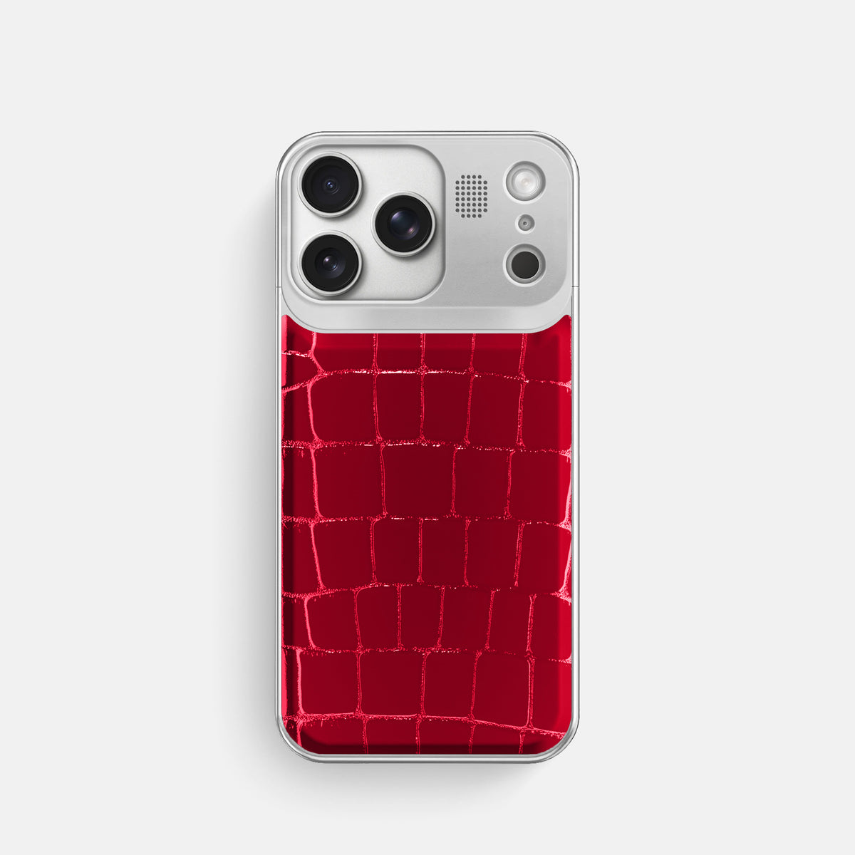 Metal Case For iPhone 17 Pro In Shiny Alligator -1 | Cherry-Steel