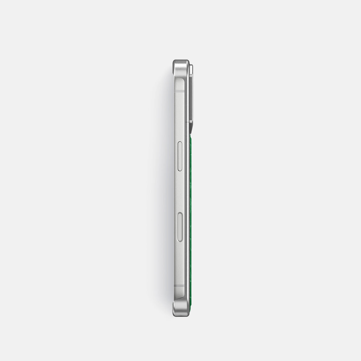 Metal Case For iPhone 17 Pro In Alligator -3 | Forest-Green-Steel