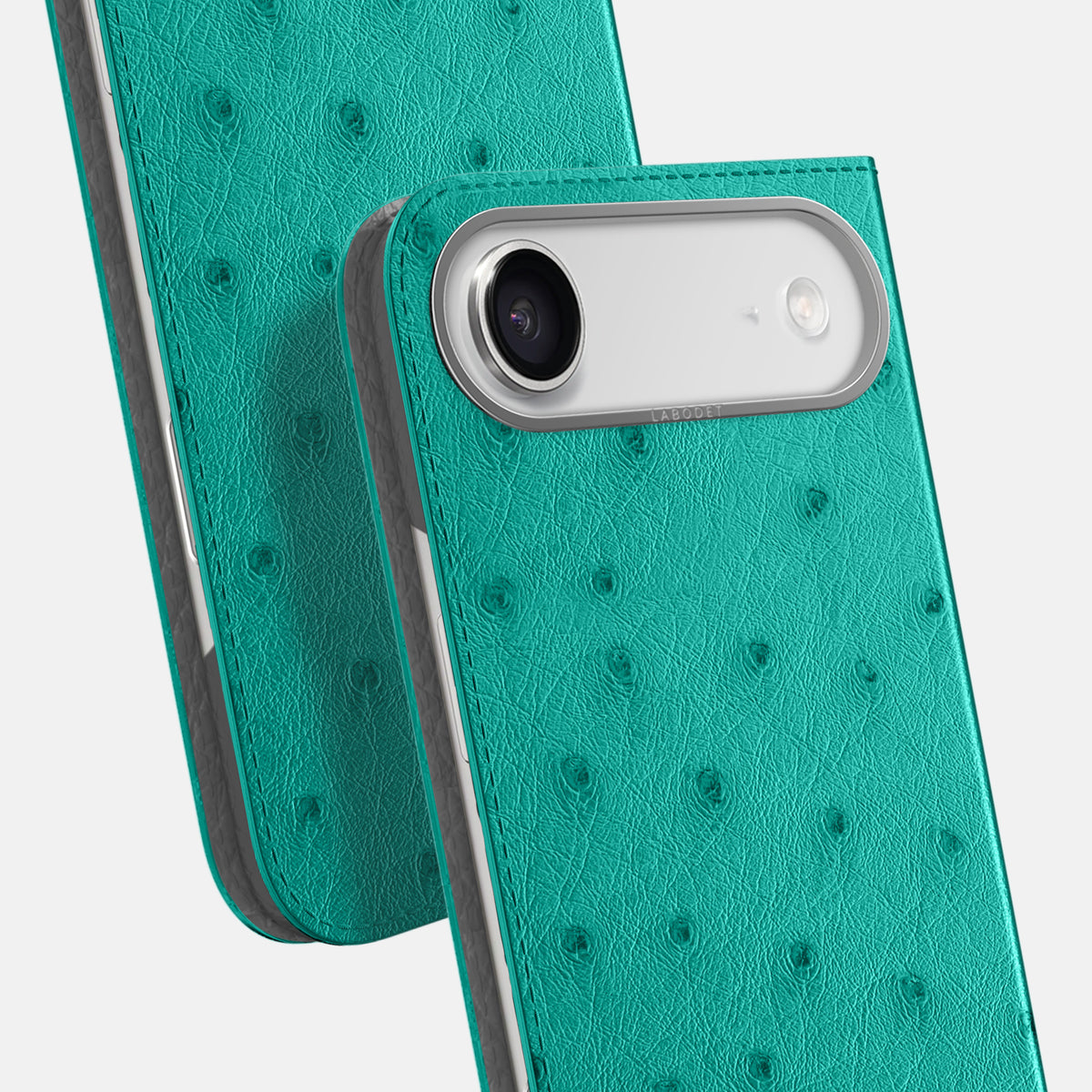 Folio Case For iPhone 17 Air In Ostrich -5 | Turquoise-Steel